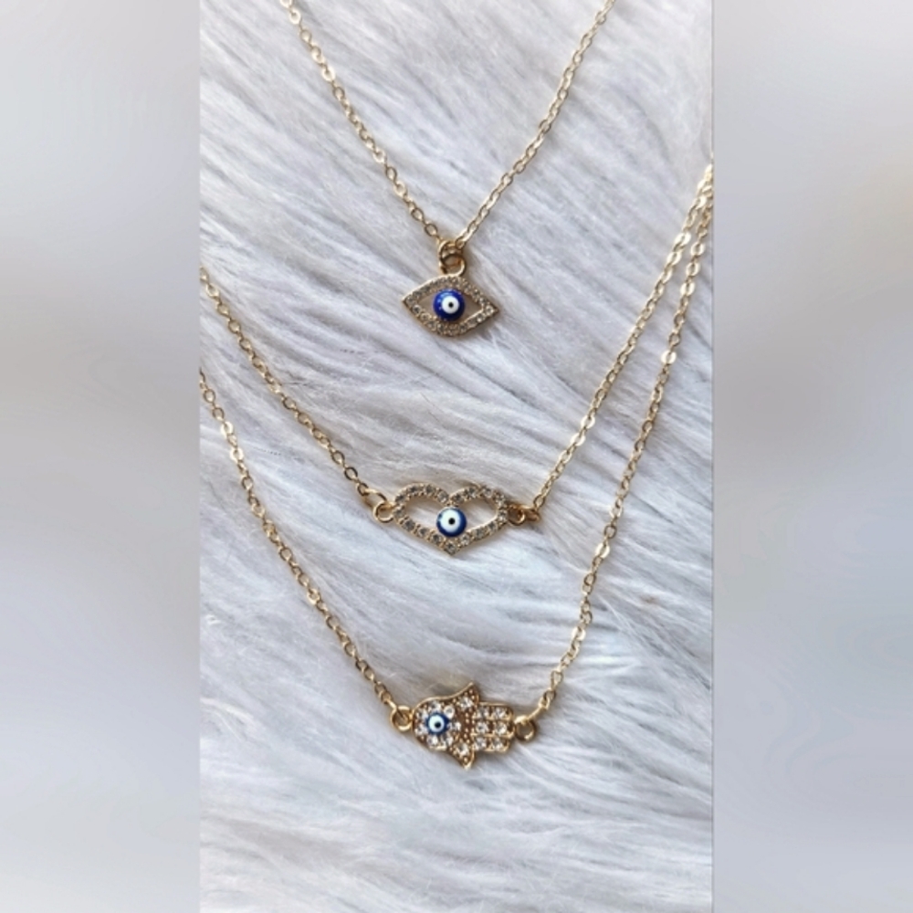 Gold Evil Eye Necklace